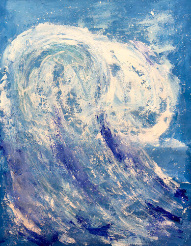 two waves by Carlos Pun, 絵画 for Sale on Singulart
