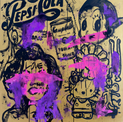Pop Art Mix N*6 (Pepsi Murakami Keith Warhol Hello Kitty Astro Boy) Carlos Pun