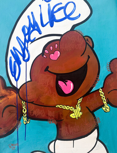 enjoy life ft. afro smurf di Carlos Pun, Pittura in vendita su Singulart