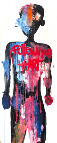 Follow your Heart (your art) van Carlos Pun, Schilderij te koop op Singulart