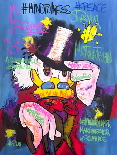 daily reminder feat scrooge mcduck by Carlos Pun, Painting for Sale on Singulart