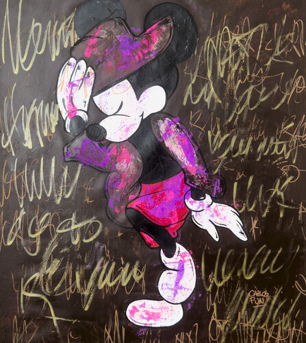 Michael Mouse Mickey Jackson over brown van Carlos Pun, Schilderij te koop op Singulart