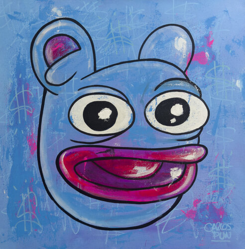 Based Brett over blue portrait Carlos Pun