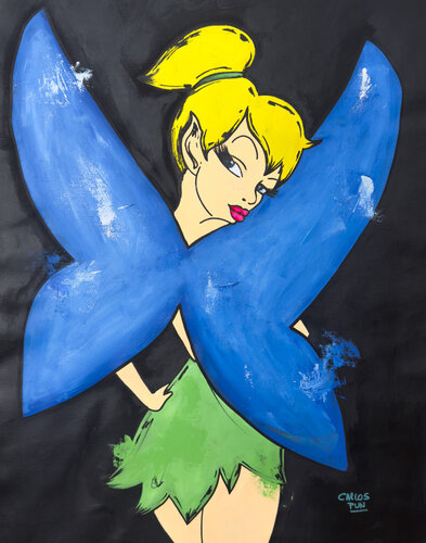 missed me? thinker bell van Carlos Pun, Schilderij te koop op Singulart