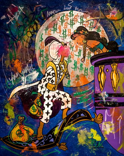 Aladdin Second Wish van Carlos Pun, Schilderij te koop op Singulart