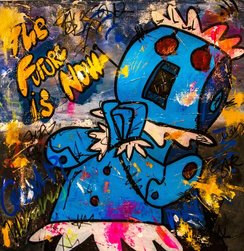 The Future is Now ft Rosie the Robot Maid di Carlos Pun, Pittura in vendita su Singulart
