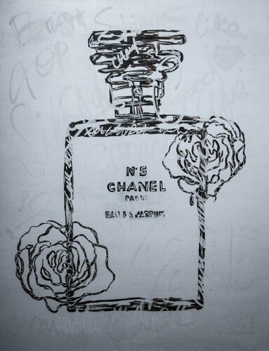 Silver Chanel N5 Series di Carlos Pun, Pittura in vendita su Singulart