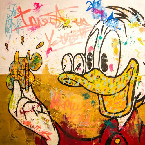 Invest in yourself ft. Mc Duck van Carlos Pun, Schilderij te koop op Singulart