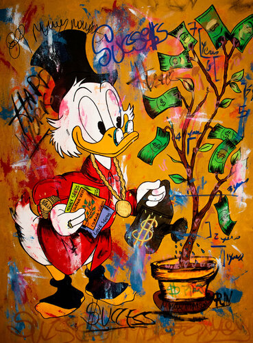 Mc Duck Money Seeds van Carlos Pun, Schilderij te koop op Singulart