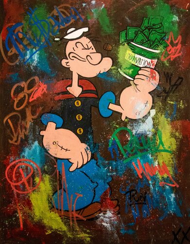 The Marine Motivation - Popeye van Carlos Pun, Schilderij te koop op Singulart