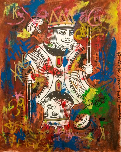 The King - Moonphases de Carlos Pun, Pintura a la venta en Singulart