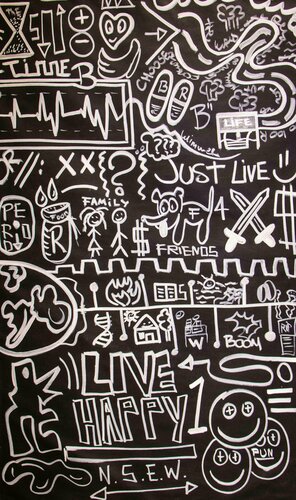 Doodle Art "Explanation of Time in Life" di Carlos Pun, Pittura in vendita su Singulart