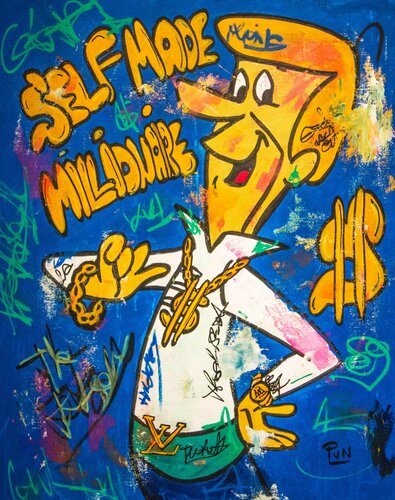 Self Made Millionaire ft. George Jetson van Carlos Pun, Schilderij te koop op Singulart