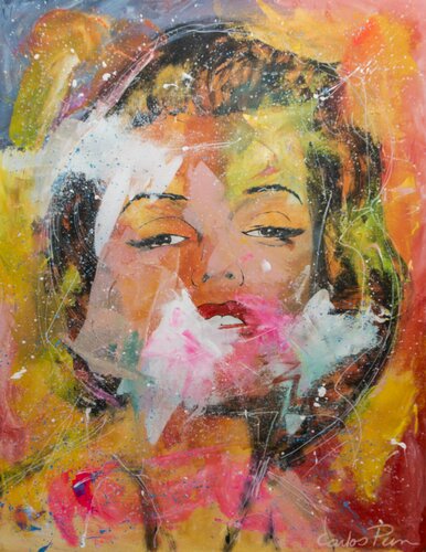 Marilyn Monroe Pop Art Portrait von Carlos Pun, Malerei kaufen auf Singulart