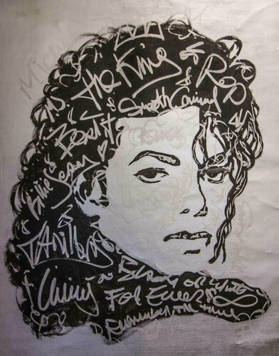 The King of Pop Silver Series Michael Jackson by Carlos Pun, Painting for Sale on Singulart