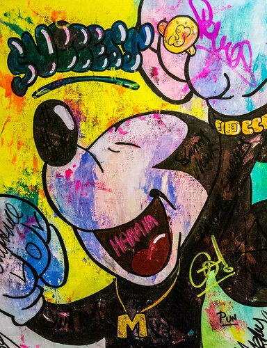 A Good Start ft. Mickey Mouse van Carlos Pun, Schilderij te koop op Singulart