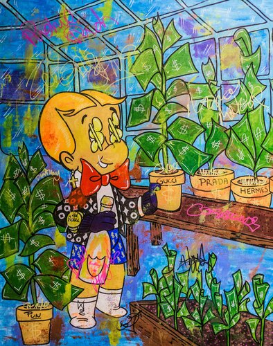 Harvest Time ft. Richie Rich di Carlos Pun, Pittura in vendita su Singulart