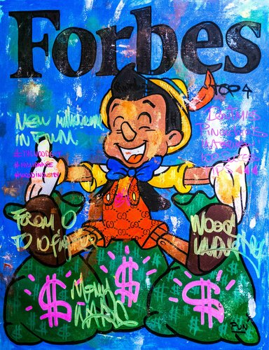 Forbes series ft. Pinocchio van Carlos Pun, Schilderij te koop op Singulart