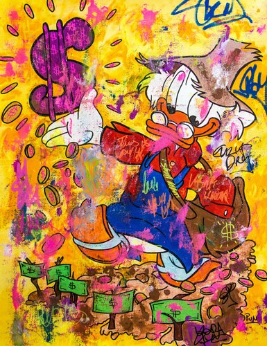 Cultivate your future ft. Scrooge McDuck di Carlos Pun, Pittura in vendita su Singulart