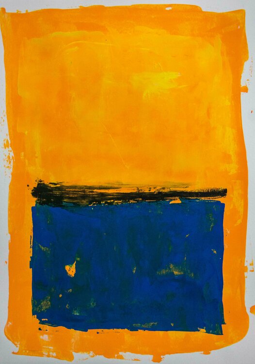 Orange Yellow and Blue Rothko Series Carlos Pun