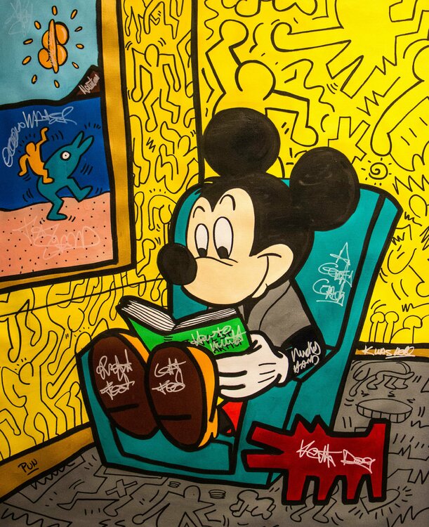 Mickey Mouse in Haring Room Carlos Pun