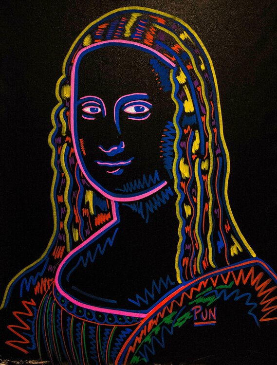 Mona Lisa - 3D Chroma Depth Series Carlos Pun