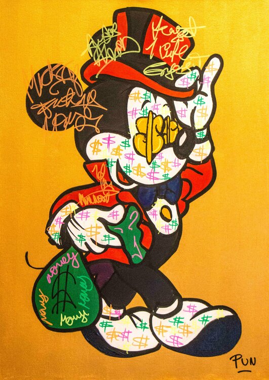 The Artist with red jacket ft. Mickey Mouse Golden Series Carlos Pun