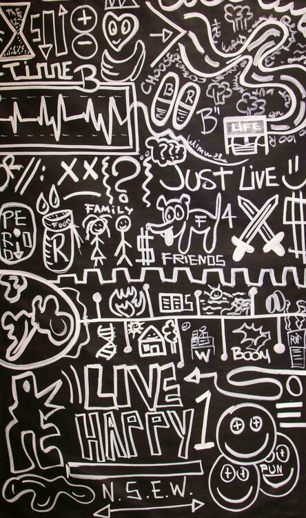 Doodle Art "Explanation of Time in Life" Carlos Pun