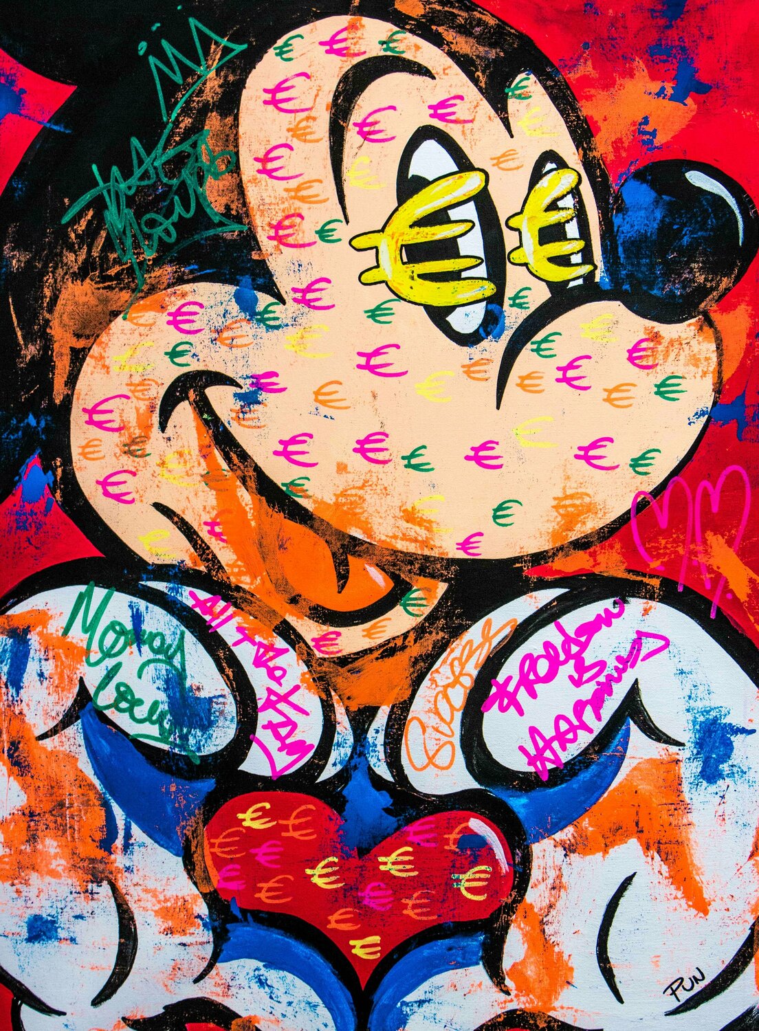 Mickey Mouse Euros Love Carlos Pun