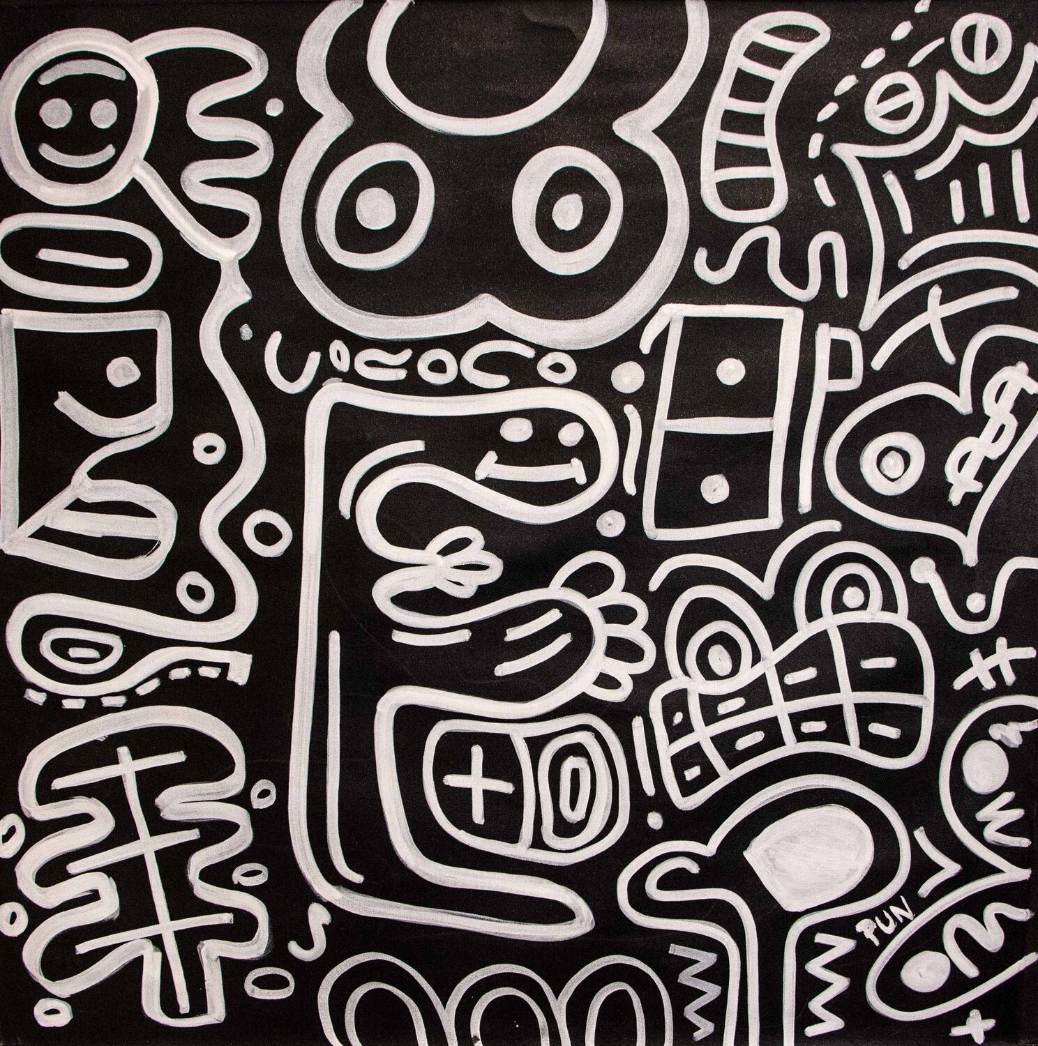 Doodle white over black n 5 Carlos Pun