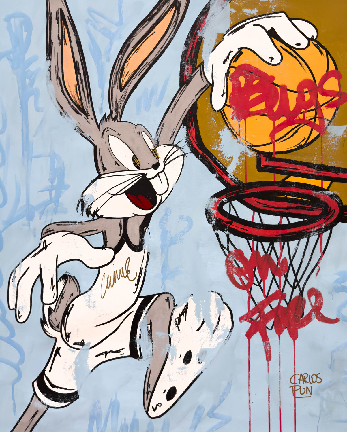 Bugs Bunny on fire Basquet Ball First Collectors Series by