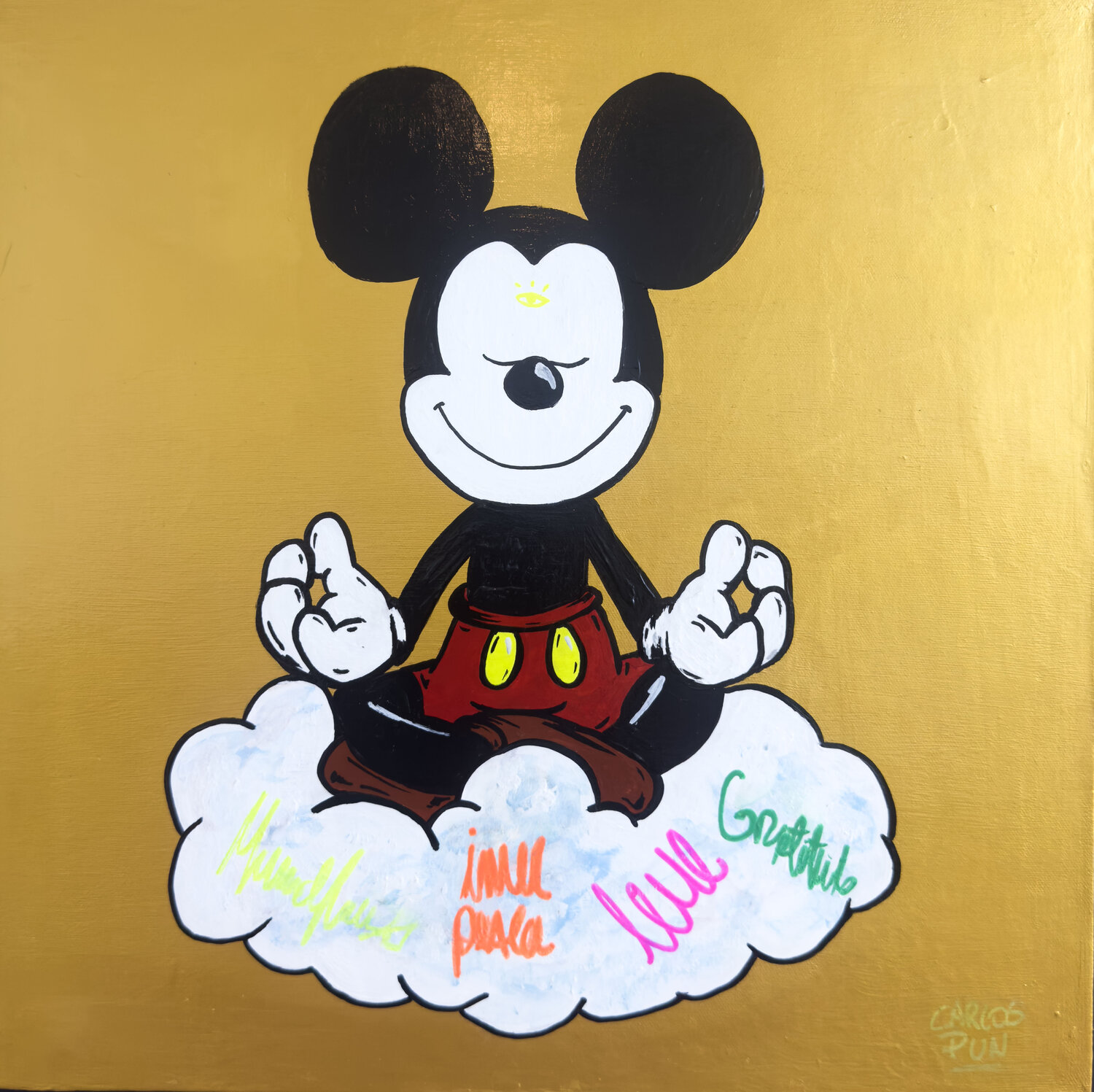 Mickey Mouse - Meditation on the Clouds Carlos Pun