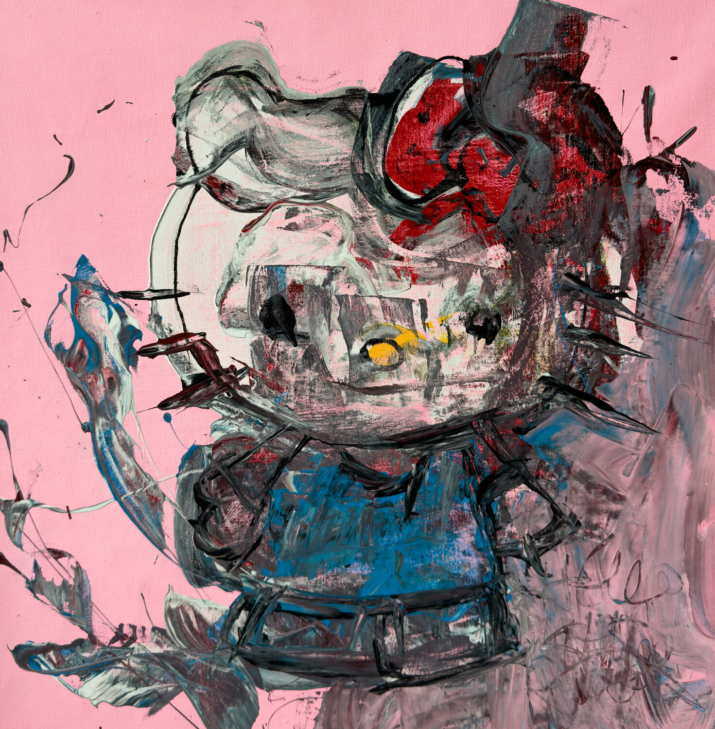 Abstract Expressionism - Hello Kitty by Carlos Pun (2024) : Painting ...