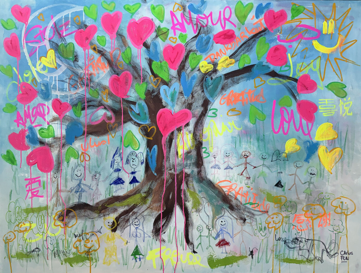 The Singulart Prize 2025 - We are all connected Carlos Pun Dipinto originale in vendita