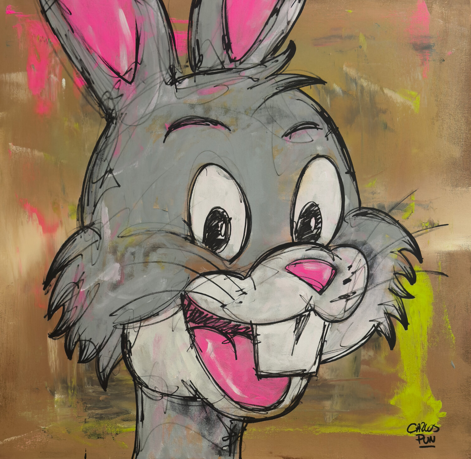 Old Bugs Bunny sketch portrrait Carlos Pun