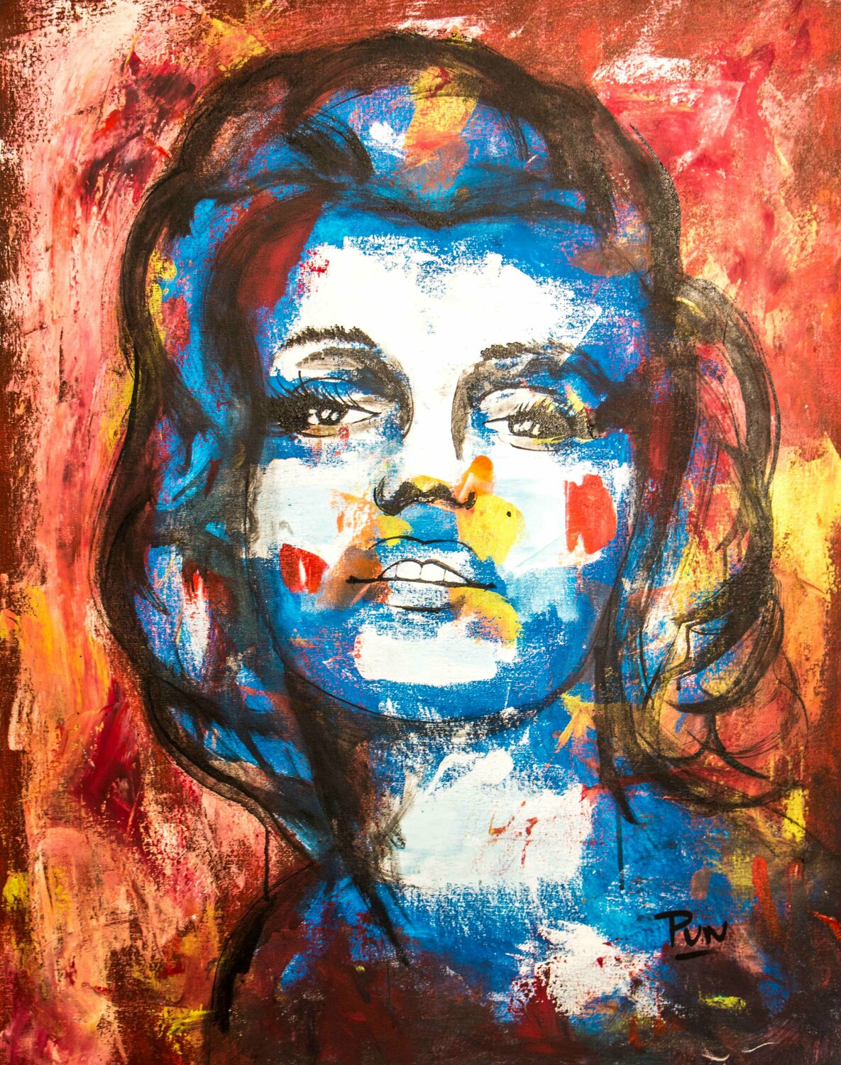 Marylin Monroe Blue Portrait Carlos Pun