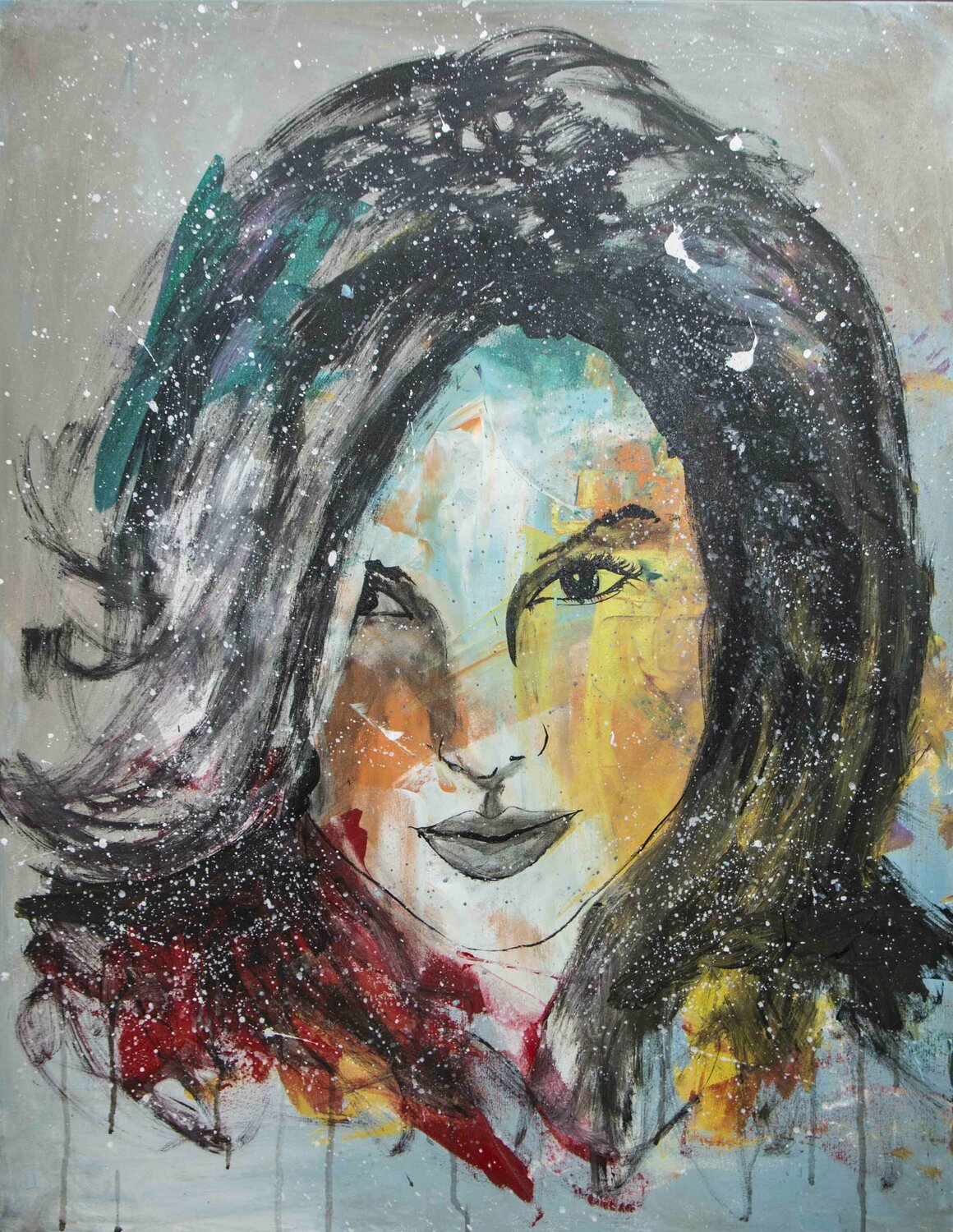 Taylor Portrait  - Girl Portrait Carlos Pun Originalgemälde zu verkaufen