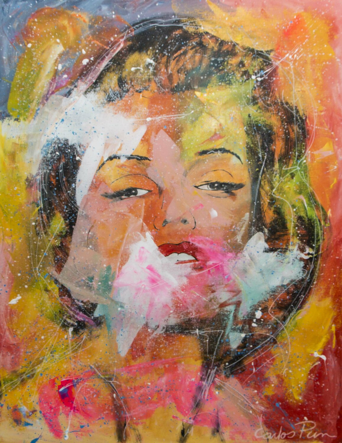 Marilyn Monroe Pop Art Portrait Carlos Pun