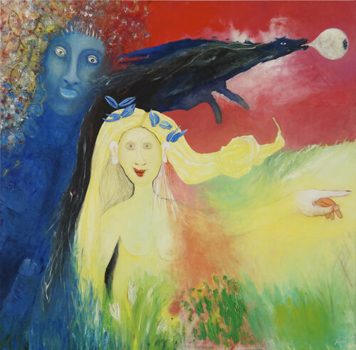 Knoten im Haar di Anna Bieler, Pittura in vendita su Singulart