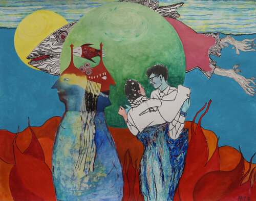 Gemeinsam di Anna Bieler, Opera su carta in vendita su Singulart