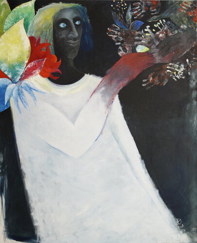 Das weiße Kleid - Gedanken zum Frieden di Anna Bieler, Pittura in vendita su Singulart