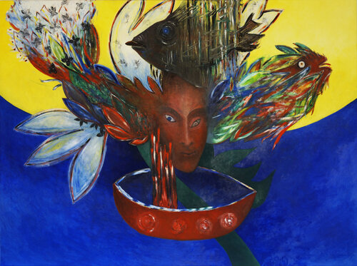 Das rote Boot de Anna Bieler, Pintura a la venta en Singulart