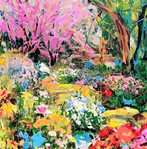 The Fragrance of Flowers di Daniel Bulimar Henciu, Pittura in vendita su Singulart