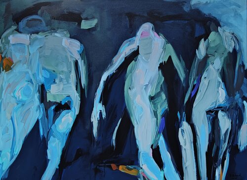 Between Us, the Silence van Daniel Bulimar Henciu, Schilderij te koop op Singulart