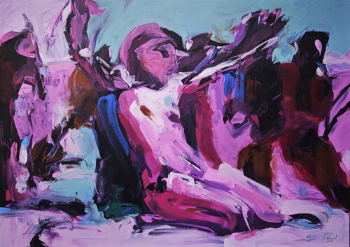 At the Threshold of Light van Daniel Bulimar Henciu, Schilderij te koop op Singulart