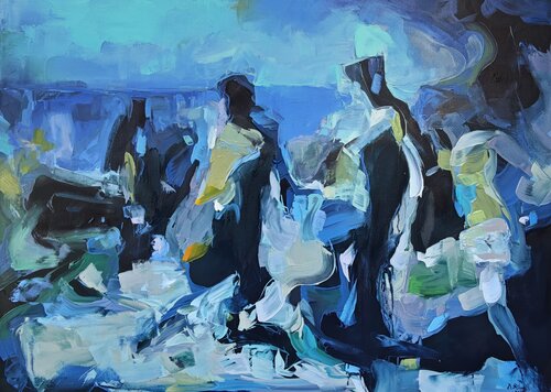 Between Water and Sky van Daniel Bulimar Henciu, Schilderij te koop op Singulart