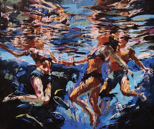 Under the quiet wave van Daniel Bulimar Henciu, Schilderij te koop op Singulart