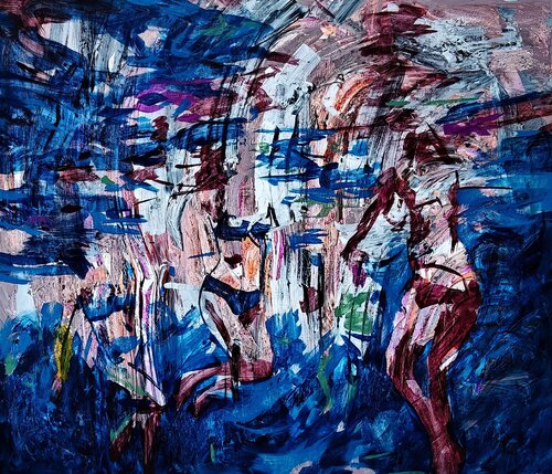 The pressure between gestures van Daniel Bulimar Henciu, Schilderij te koop op Singulart