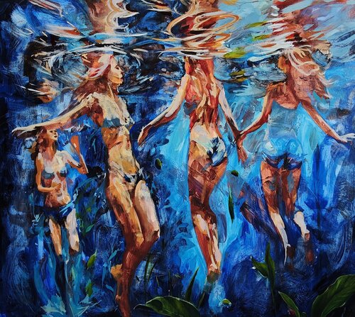 Aquatic reverie van Daniel Bulimar Henciu, Schilderij te koop op Singulart