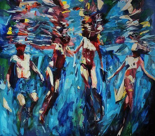 In the light of the water van Daniel Bulimar Henciu, Schilderij te koop op Singulart